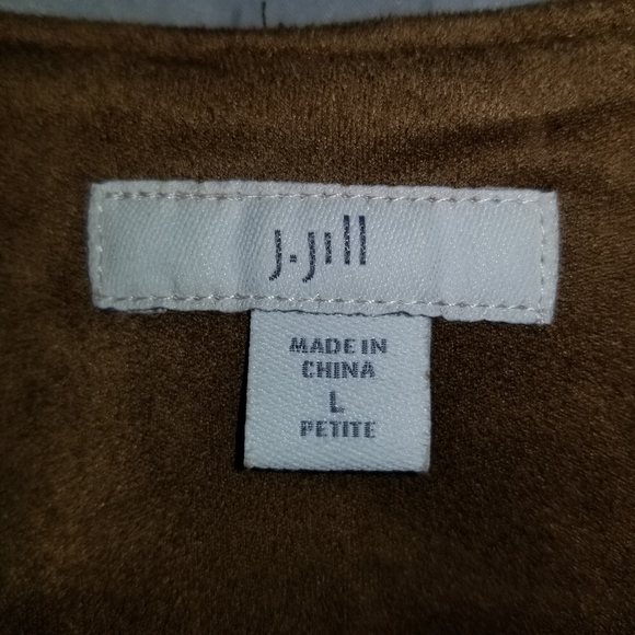 J. Jill faux suede moto--vibe zip jacket - Picture 3 of 8